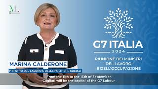 G7Italy  Il videomessaggio del Ministro Calderone [upl. by Ennaimaj598]