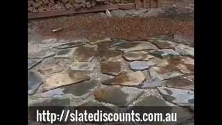 Installing a flagstone patio How to install a flagstone patio Part 1 [upl. by Oderf]