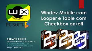 Windev Mobile com Looper e Table com Checkbox onoff [upl. by Tserof701]