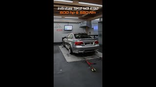 Supercharged M3 E92 infinitas on Dyno  600 hp and 580 Nm [upl. by Irok]