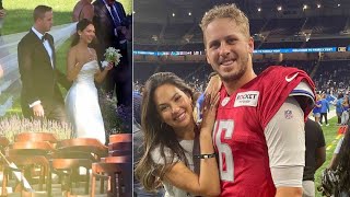 Jared Goff marries model Christen Harper to complete QB’s epic 212 million offseason [upl. by Anavahs137]