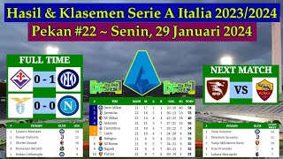 Hasil Liga Italia Tadi Malam  FIORENTINA vs INTER MILAN  Klasemen Serie A Italia 2024 Pekan 22 [upl. by Javler]