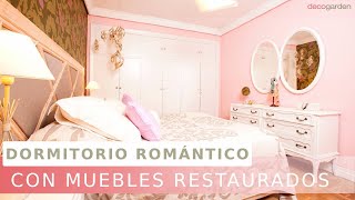 Dormitorio romántico con MUEBLES restaurados y detalles en rosa  Decogarden [upl. by Iana]