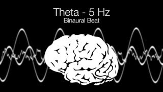 Sleep Awake Theta Binaural Beat  5Hz 1h Pure [upl. by Catlin]