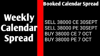 Weekly calendar spread Option trading strategy Booked profit on 24sept2021 [upl. by Enegue]