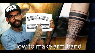 How to make Arm Band  Tattoo Tutorial  Part  9 [upl. by Hayyim]