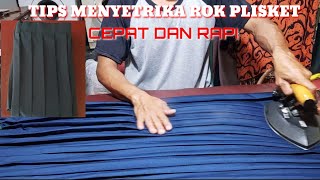 CARA SETRIKA ROK LIPIT  PLISKET CEPAT RAPI  TIPS SETRIKA ROK LIPIT [upl. by Anitsrhc]