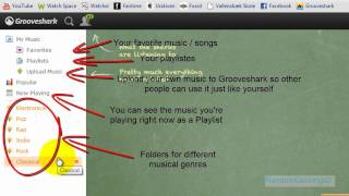 How to use Grooveshark Free online music player [upl. by Nilam]