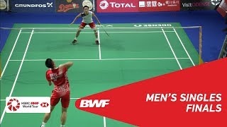 F  MS  CHOU Tien Chen TPE 4 vs Kento MOMOTA JPN 2  BWF 2018 [upl. by Gilford]