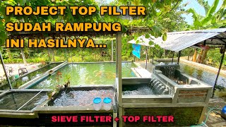 PROJECT TOP FILTER SUDAH RAMPUNG  PERPADUAN SIEVE FILTER DAN TOP FILTER KOLAM SISTEM RAS [upl. by Adnilab]