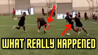 Javon Baker BURNS Casey Heyward NASTY Footwork In Workout In Prep For Patriots Rookie Camp [upl. by Abroms284]