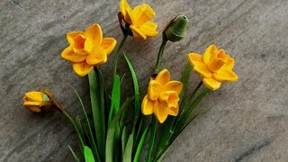 How to make quilled daffodils  Part 1  Quilling [upl. by Aivlis]