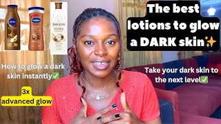 These lotions will take your DARK skin to the next level Best body lotions for black skin [upl. by Ahtebat]