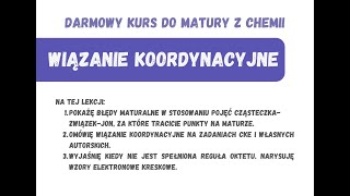 Wiązanie koordynacyjne [upl. by Mariam]