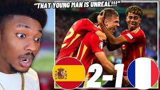 LAMINE YAMAL GOLAZO 🤯  Spain 21 France Euro 2024 SemiFinal LIVE Reaction [upl. by Gad]