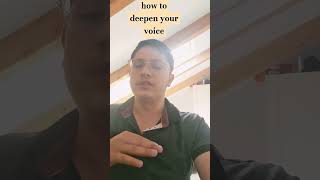 how to deepen your voicevoiceacting voicetv acting [upl. by Gereron]