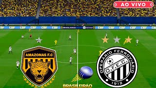 AMAZONAS X OPERÁRIO  AO VIVO COM IMAGENS DO BRASILEIRÃO SERIE B  ASSISTA AGORA  DIRETO DO PES21 [upl. by Derk]