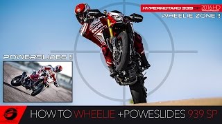 HOW TO WHEELIE 2016 New Ducati Hypermotard 939 SP Ultimate Review [upl. by Groark]