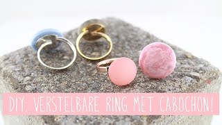 Sieraden maken DQ verstelbare ring voor Polaris cabochons ♡ DIY [upl. by Assila419]