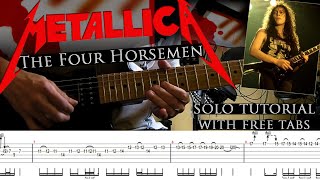 Metallica  The Four Horsemen 1st guitar solo lesson with tablatures and backing tracks [upl. by Durham]