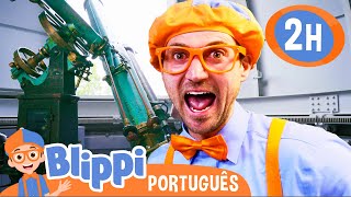 Blippi Observa o Espaço  2 HORAS DO BLIPPI BRASIL  Vídeos Educativos para Crianças [upl. by Bruckner230]