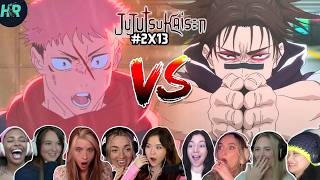 Girls React YUJI VS CHOSO😱🔥 Jujutsu Kaisen Season 2 Episode 13 Reaction Mashup [upl. by Anirehtac125]