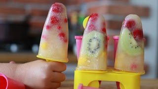 Domowy przepis na lody owocowe wegańskie lody  FRUIT POPSICLE [upl. by Bum]