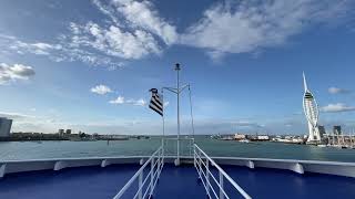 Aboard MV Bretagne Entering Portsmouth Harbour 21424 [upl. by Culley]