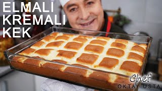 ELMALI KREMALI KEK ❗ Nasıl Yapılır  l Oktay Usta [upl. by Stephanie]