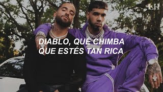 Maluma Anuel AA  Diablo Qué Chimba Letra [upl. by Nuawad]