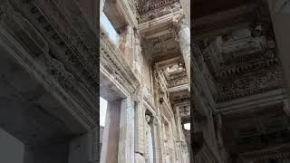 Incredible View Of Statues And Architecture In The World Famous Library Of Celsus  Ephesus Turkey [upl. by Ttennaej]