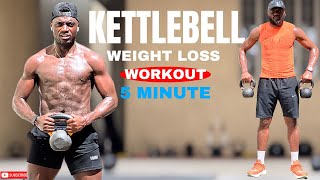 KETTLEBELL WEIGHT LOSS WORKOUT 5 MINUTES [upl. by Samtsirhc700]