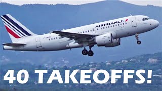 Planespotting at Athens Airport  40 Takeoffs with ATC Comms LGAV RAMP TOUR SPOTTING 2018 [upl. by Anabahs]