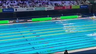 THOMAS CECCON WORLD CUP BUDAPEST 2023 200 backstroke heat 20073 [upl. by Eatnoled]