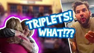 Triplets Best funny amp heart warming triplet pregnancy reveal compilation [upl. by Booze]