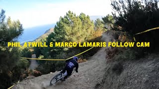 Jump on board with Phil Atwill amp Marco Lamaris for a full lap of tank trail kymi greece [upl. by Neersan]