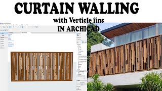 COMPLEX CURTAIN WALLING DESIGN in ArchiCAD [upl. by Christiansen]