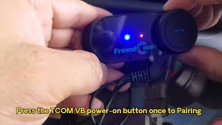 Motorcycle helmet bluetooth FreedConn TCOM VB Clear Bluetooth pairing history [upl. by Dyolf]