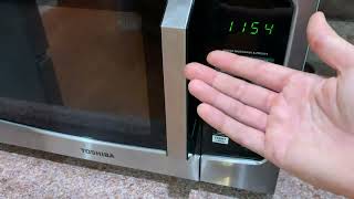 TOSHIBA EM131A5C SS Countertop Microwave Oven 1 2 Cu Ft Review EASY to Use [upl. by Ajan]