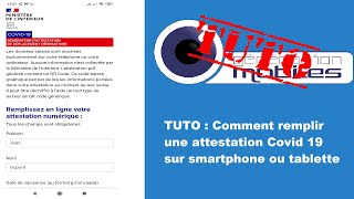 TUTO  Remplir son attestation de deplacement COVID19 sur smartphone [upl. by Teador]