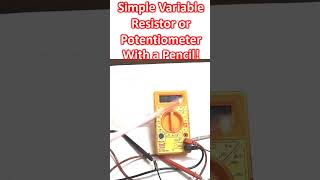 Simple Variable Resistor or Potentiometer With a Pencil [upl. by Htidirrem]