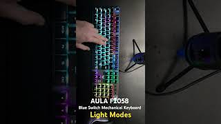 Aula F2058  Mechanical keyboard light modes gamingkeyboard keyboard gaming [upl. by Iarahs35]