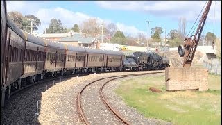 Australian Steam Trains 6029 in the West Lithgow  Portland [upl. by Nuhsyar]