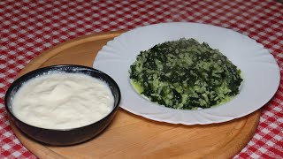 Burani me spinaq per 10 minuta  Spinach rice recipe [upl. by Sevart880]