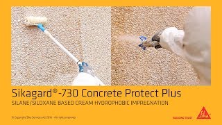 Sikagard®730 Concrete Protect Plus Hydrophobic impregnation – SilaneSiloxane based cream [upl. by Rollin]