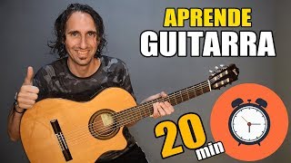 ¡Aprende como tocar guitarra en solo 20 minutos El mejor tutorial para principiantes [upl. by Carrick]