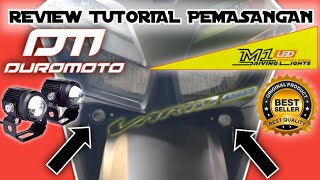 TUTORIAL PEMASANGAN LAMPU DUROMOTO M1 DI HONDA NEW VARIO 125150 aderiyan29 [upl. by Ahsatan]