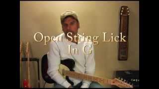 Open String Lick In G Lesson  Country Guitar Chops [upl. by Blossom]