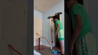 Tile bounce chain reaction ping ping trick shot trickshots [upl. by Macnamara]