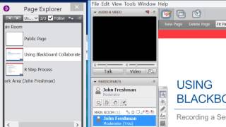 Howto Record a presentation in Blackboard Collaborate [upl. by Nalor]